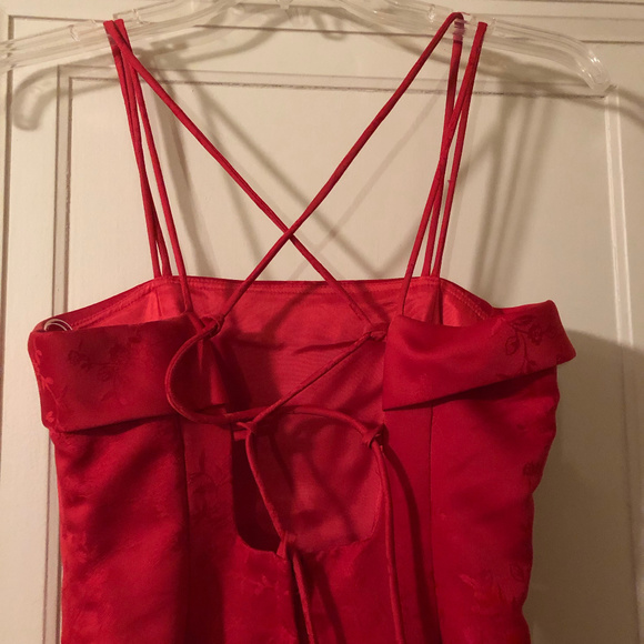 Prom or Formal Dress, Long, Red, Corset, Size 3/4 - Picture 3 of 4